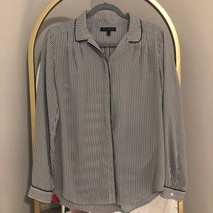 Banana Republic Pinstriped Button Down Small